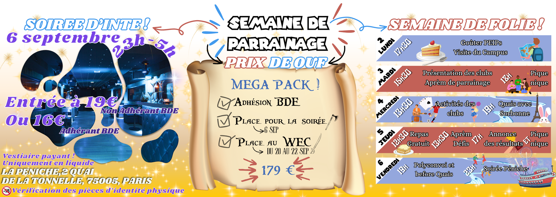Planning de la semaine d'intégration 2024 Image